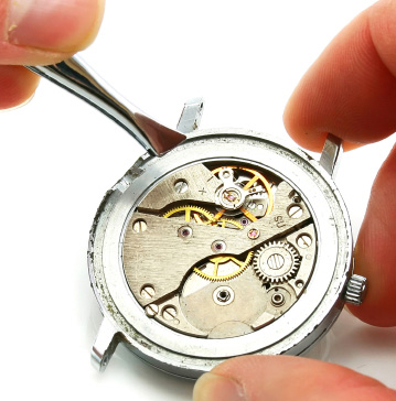 watch being repaired